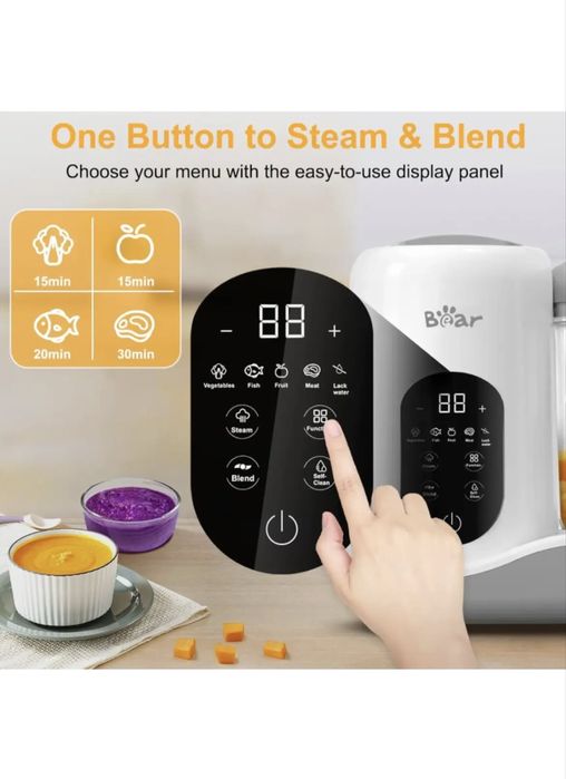 Bear Baby Food Maker (пароварка-блендер)