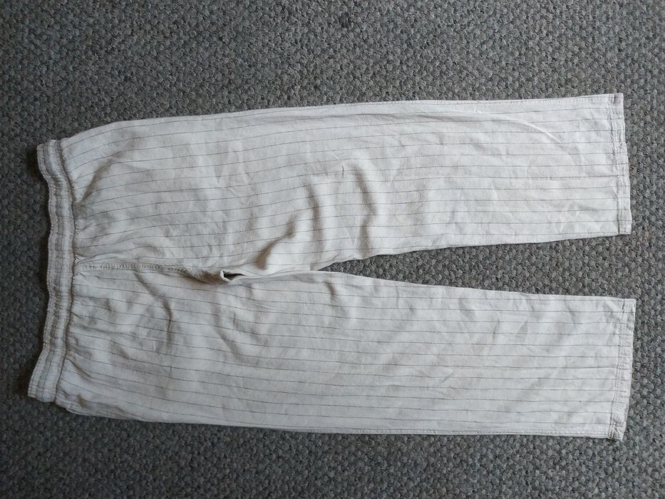 Spodnie L Len 55% Lniane casual szeroka nogawka