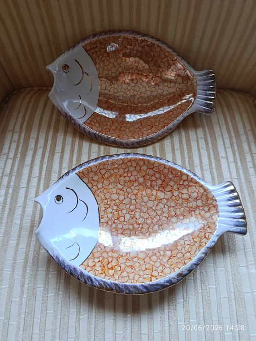 Pratos Aneleiras Art Déco 26 cm Cerâmica Italiana Anos 60