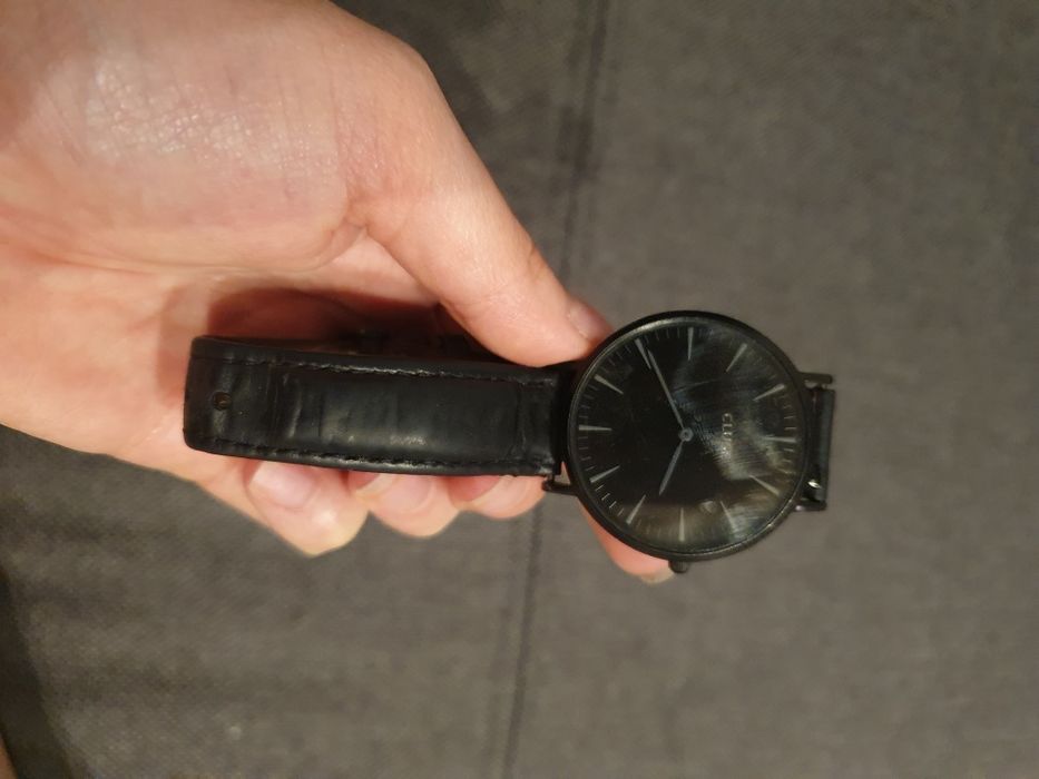 Zegarek damski czarny cluse skóra naturalna