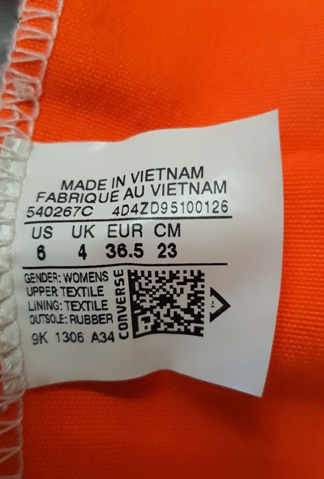 Кеды converse 36,5р.23,8см