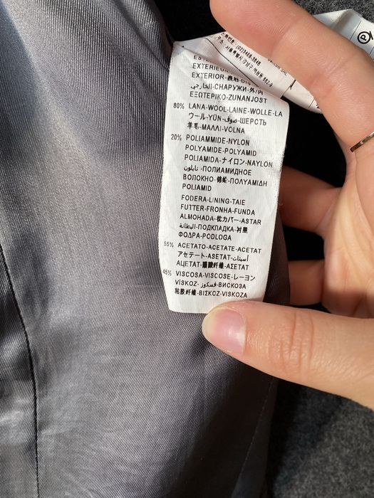 Płaszcz wełniany szary Sisley rozmiar 36