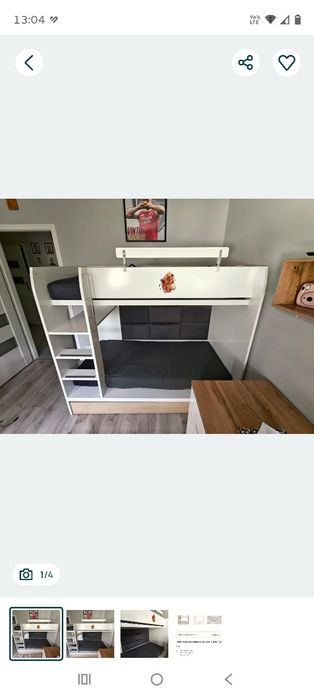 Łóżko piętrowe stan bdb