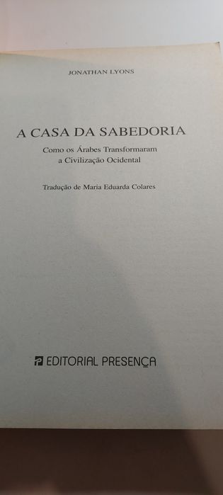A Casa da Sabedoria - Jonathan Lyons
