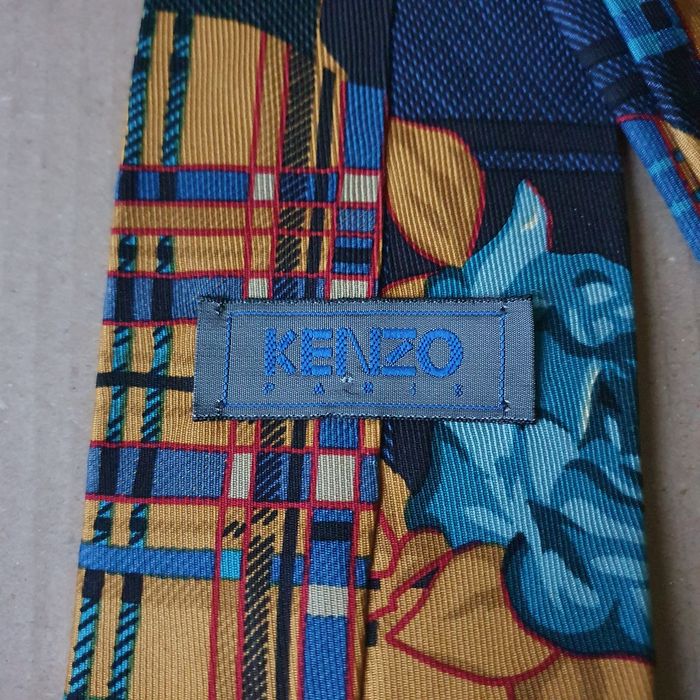 Krawat męski w kwiaty Kenzo(k-5)OK