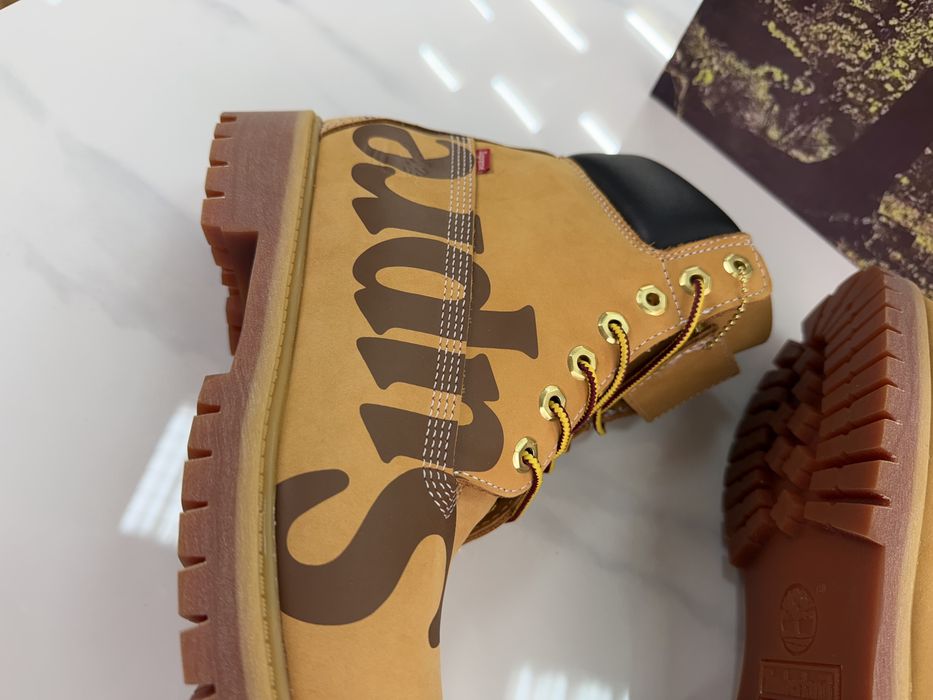 Черевики Timberland x Supreme Waterproof Big Logo Yellow