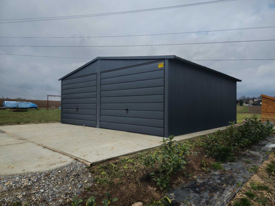 6x5.5 POD Garaze Blaszane Garaż Blaszany Blaszak Blaszaki Antracyt