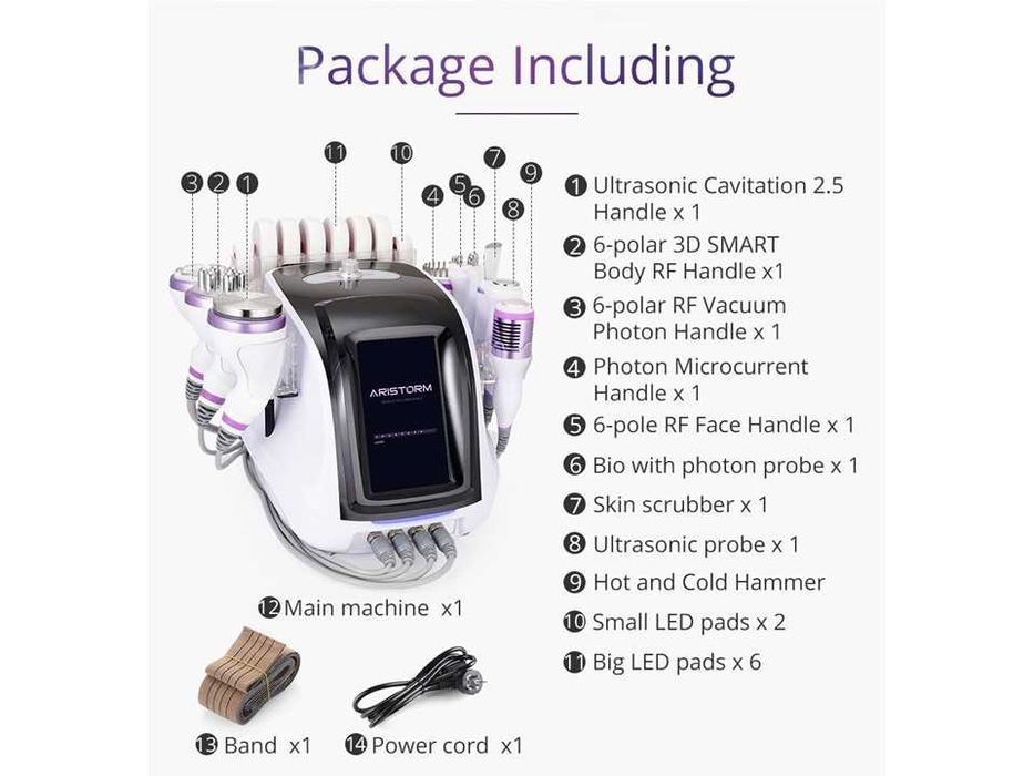 Máquina Aristorm 10 in1 Lipo + Cavitação Agora 6X 208,33€ s/Juros