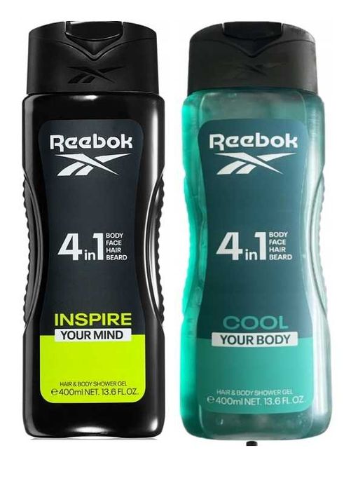 2x Reebok 4w1 żel pod prysznic dla mężczyzn 400 ml MIX zapachów
