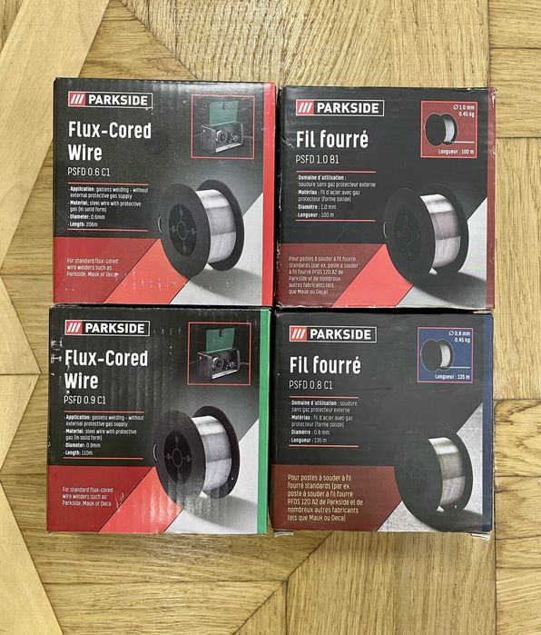 Проволока сварочная 0,6/0,8/0,9/1мм в катушках (инф. в опис.) PARKSIDE