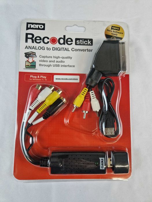 Konwerter Wideo VHS USB Nero Digitalizacja Kaset Analogowy Cyfrowy