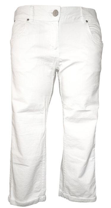 Białe bawełniane Rybaczki 3/4 długości Promod 38 (M)