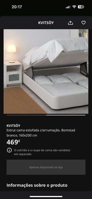 Cama com arrumação IKEA