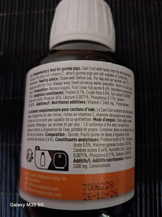 Beaphar Hauttentrunk Cavi fruit + vit c 100ml