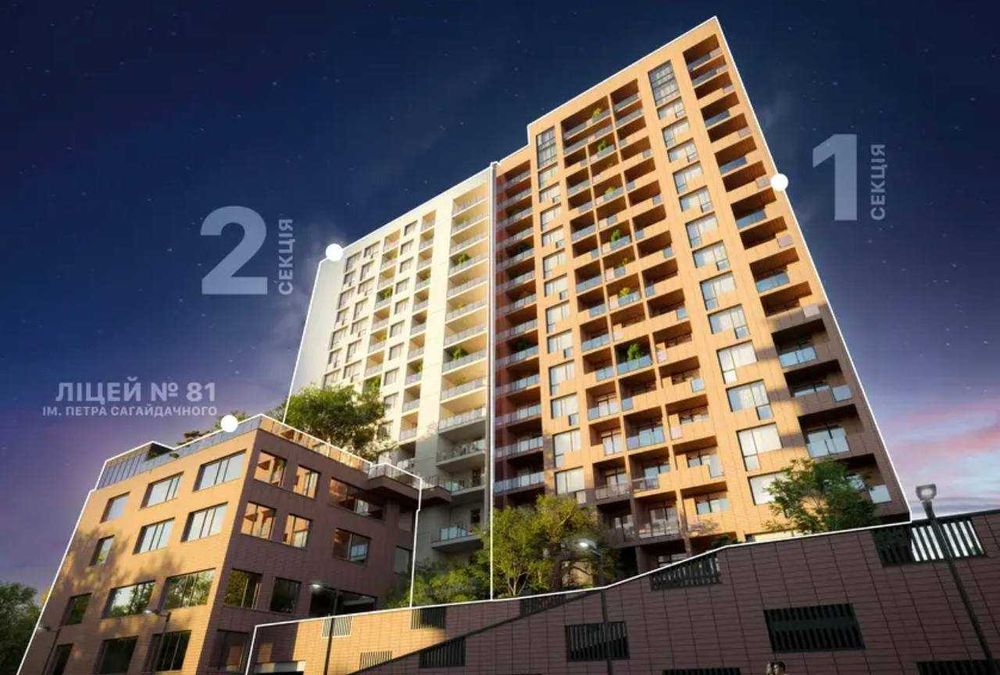 Продаж 1 кімнатної квартири в ЖК Auroom Air по вул. Топольна