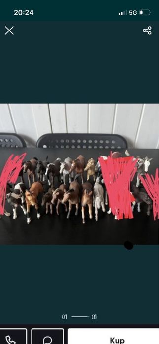 Koniki shleich i collecta zrebaki OPIS