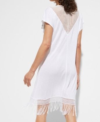 B.P.C sukienka plażowa z koronką i frędzlami r.48