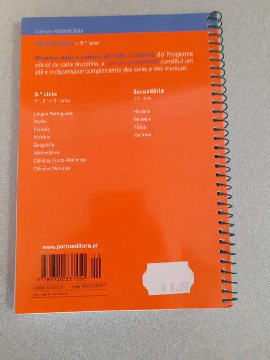 Matemática 9.ano - síntese dos conteúdos