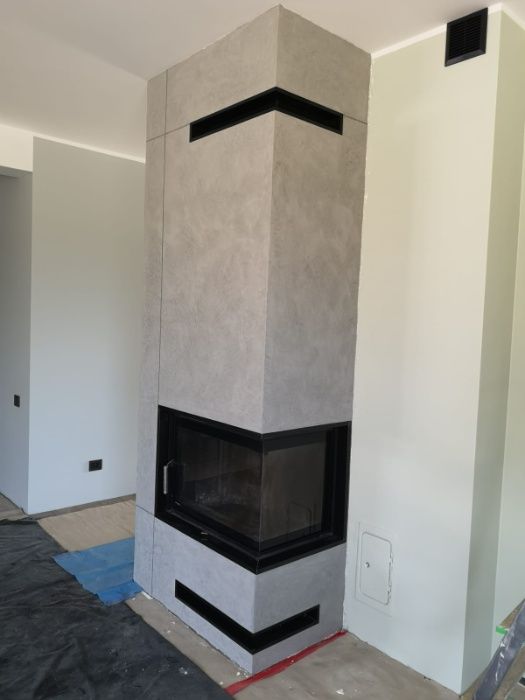 Kominek NOWOCZESNY z montażem boczna szyba mega cena 8900zł! PŁOCK