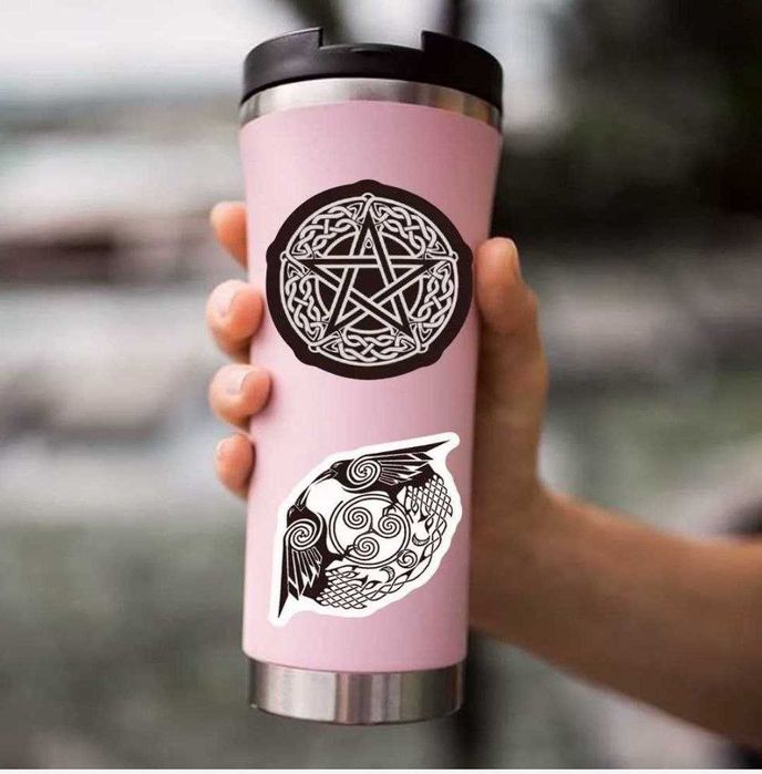 Наклейки стикеры "Викинги и скандинавская мифология" 50 шт.