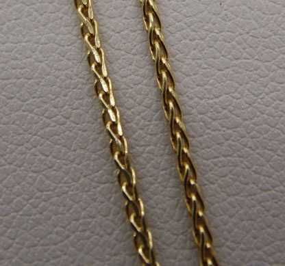 Ażurowy łańcuszek srebro złocone 45 cm. 1,3 mm.