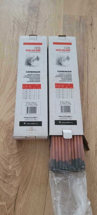 Elektrody węglowe miedziowane 8mm 100sztuk