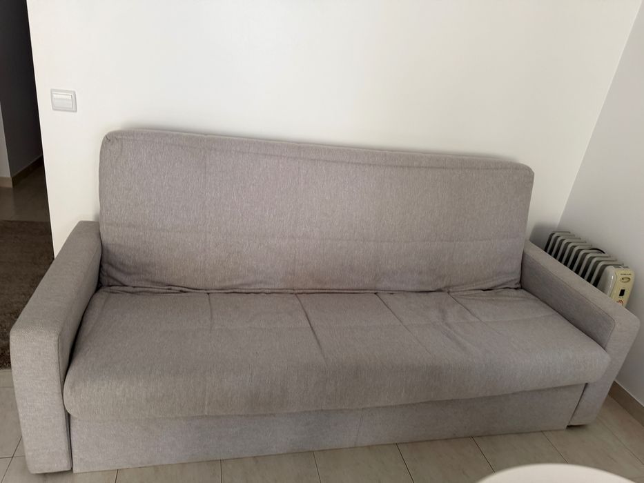 Sofá cama cinza 2,15m