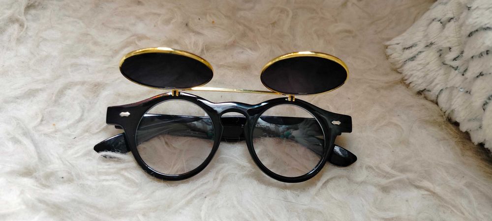 Nowe Okulary lenonki Retro podnoszone szkla