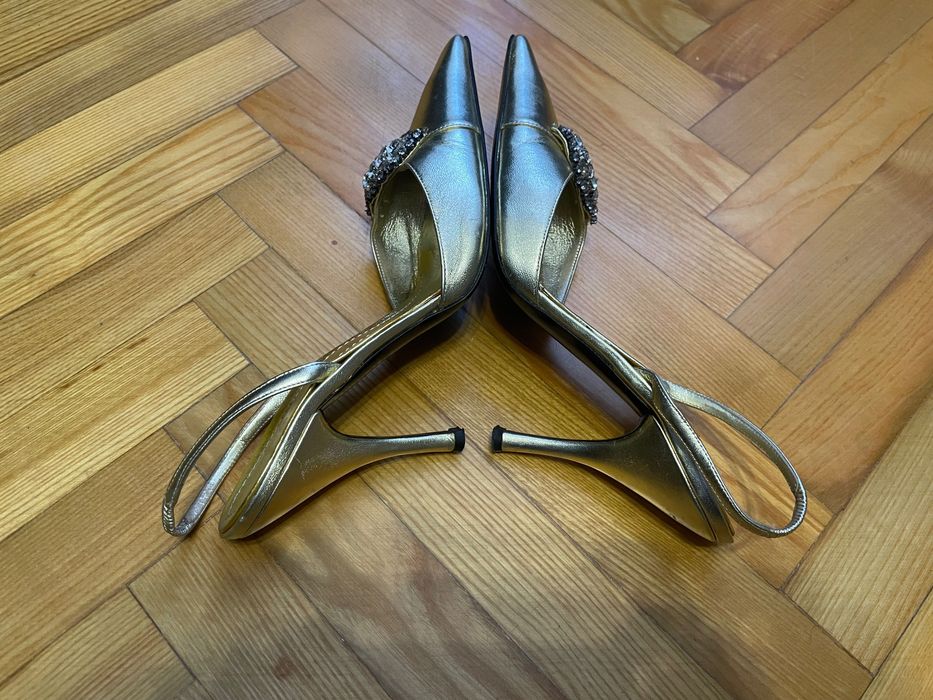 Слингбеки с декором Casadei туфли босоножки