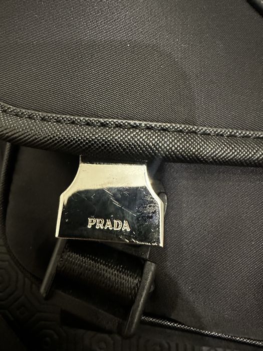 Re-nylon  leather shoulder bag