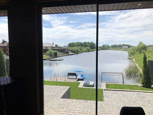 06 Будинок сруб басейн чан баня пляж рибалка на березі Десни Новосілки