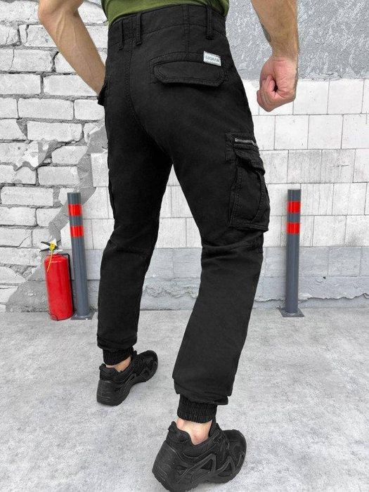 Штани чоловічі джогери LOSHAN олива чорні