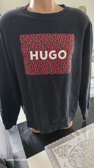 Oryginalna Bluza HUGO Dalker Czarna Monogram Logo XL (Hugo Boss)