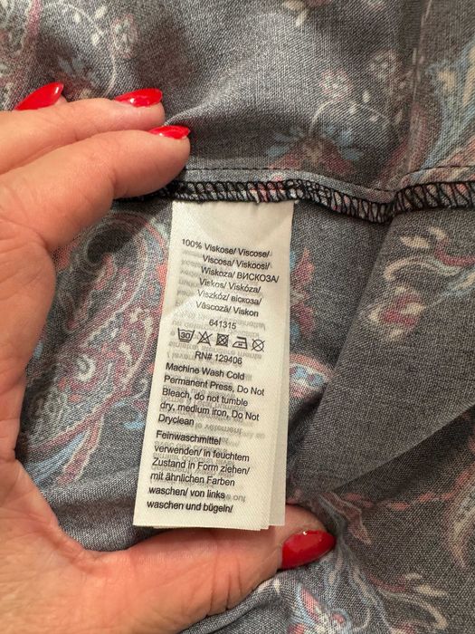 NOWA długa prosta sukienka wzór parsley czarna 44  BON PRIX