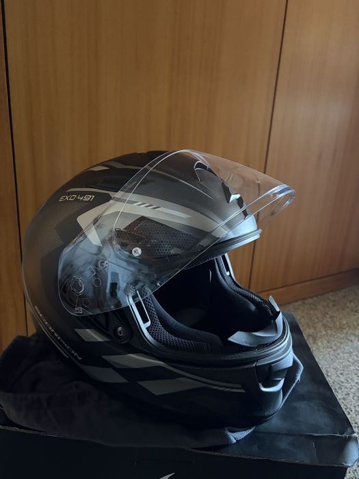 Capacete SCORPION Exo-491 Kripta Matt Black / Silver