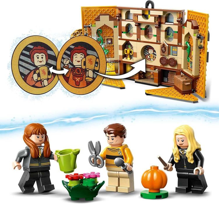 LEGO 76412 Harry Potter Flaga Hufflepuffu, Wspólny Pokój Zamku Hogwart