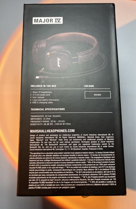Marshall MAJOR 4 коричневі