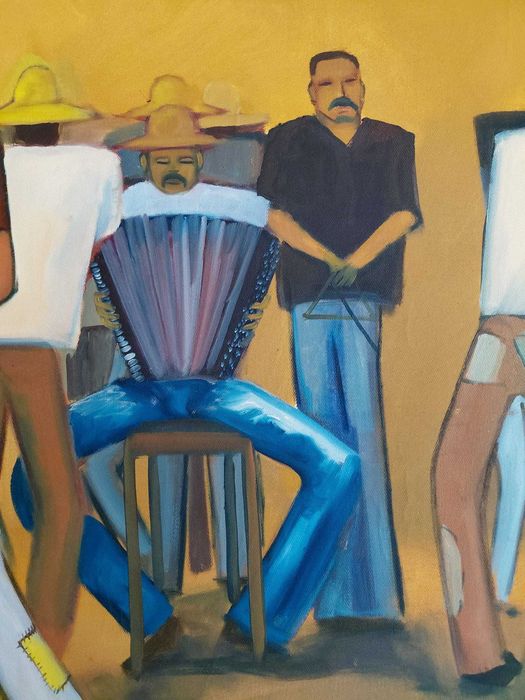 VENDO Pintura a óleo "Roda de Samba", apenas 45 EUR!!!