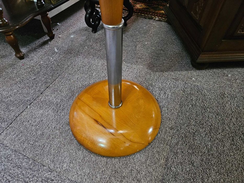Mesa de centro redonda em madeira e vidro - óptimo estad
