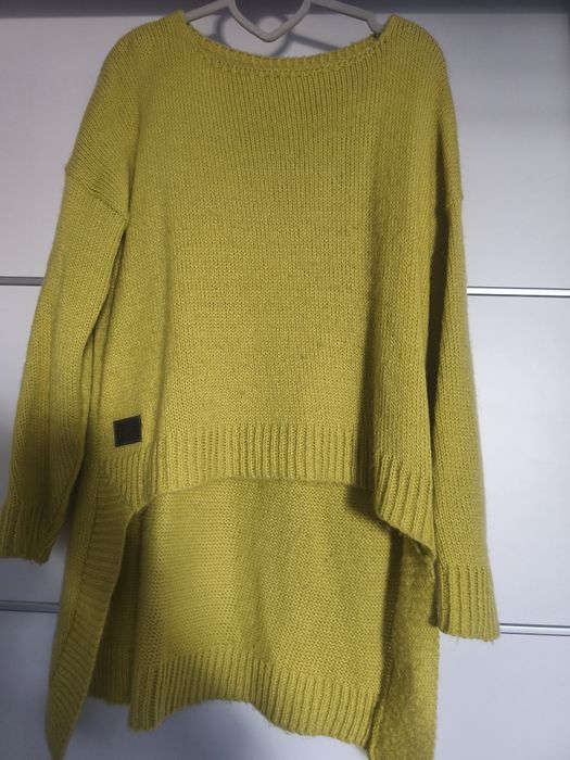 Sweter damski, w kolorze musztardowym