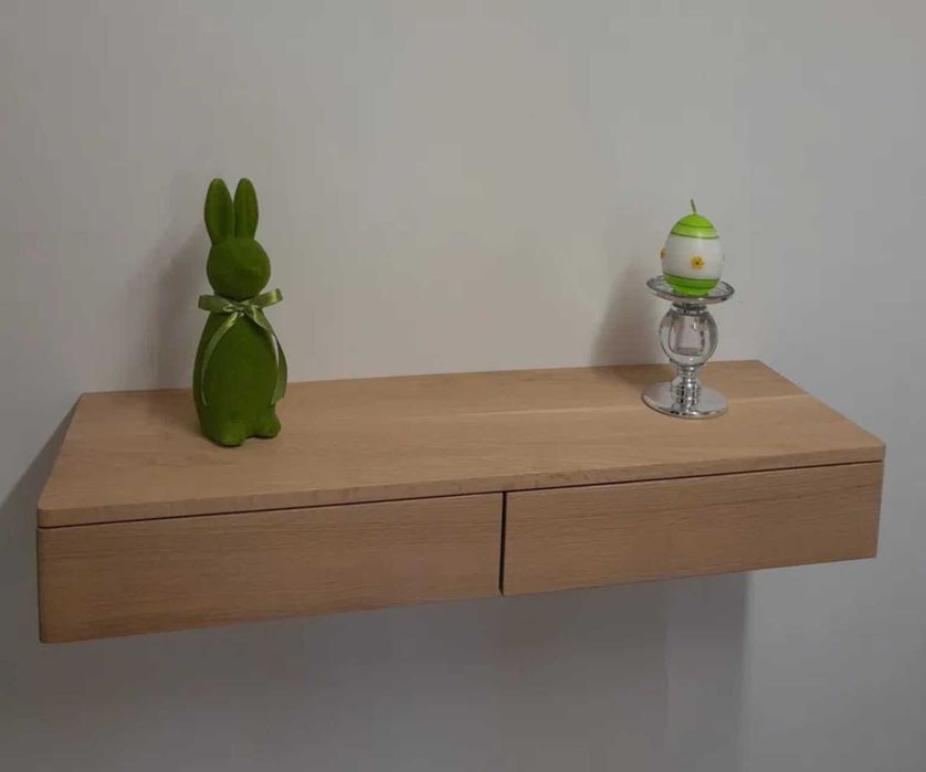 Konsola wisząca - lity dąb