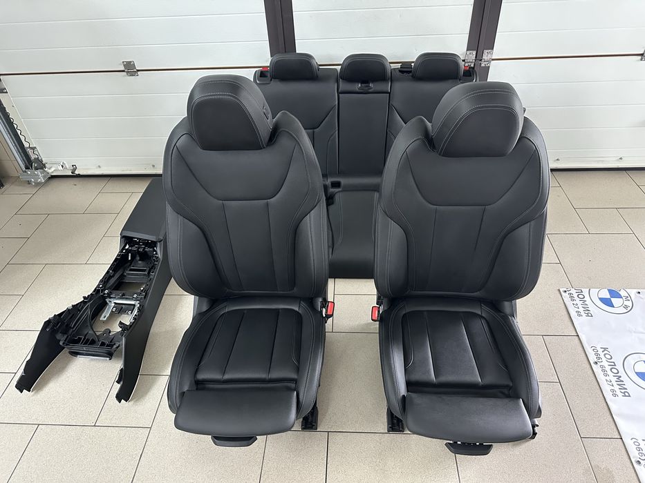 BMW i4 4 G26 салон сидіння чорні бмв і4 4 г24 чорна шкіра