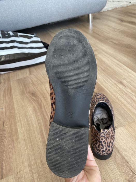 Botas tornozelo leopardo mulher