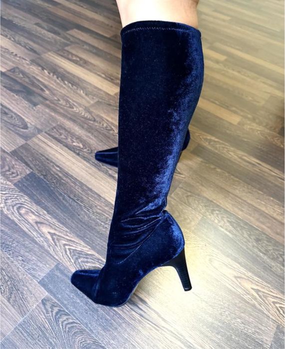 Сапоги 26 +- устілка чоботи велюрові бархатні панчохи marks & spencer