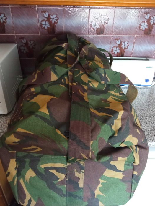 Saco de transporte camuflado KL DPM Woodland Exército Holandês militar