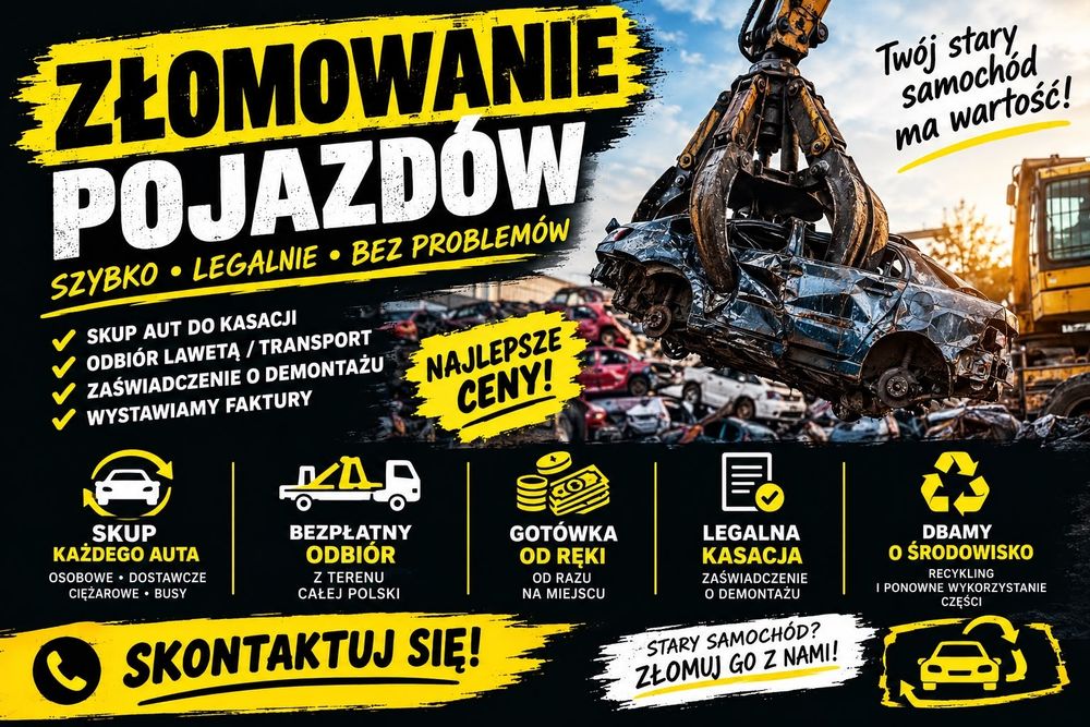 Skup samochodów ,KASACJA - 24h/ 7 dni NON STOP !!! Najlepsze ceny !!!