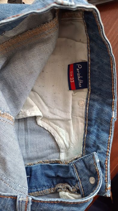 Jeansowe spodenki z mankietami xl