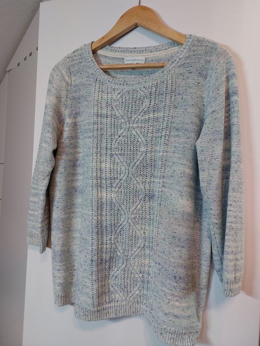 Niebieski sweter 42/XL szary sweter 44/XL kolorowy sweterek pleciony s