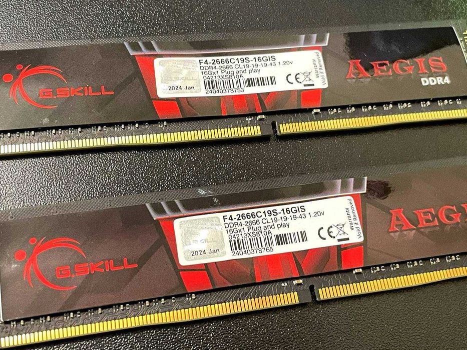 Комплект ОЗУ  DDR4 2x16GB/2666 G.Skill Aegis F4-2666C19D-32GIS