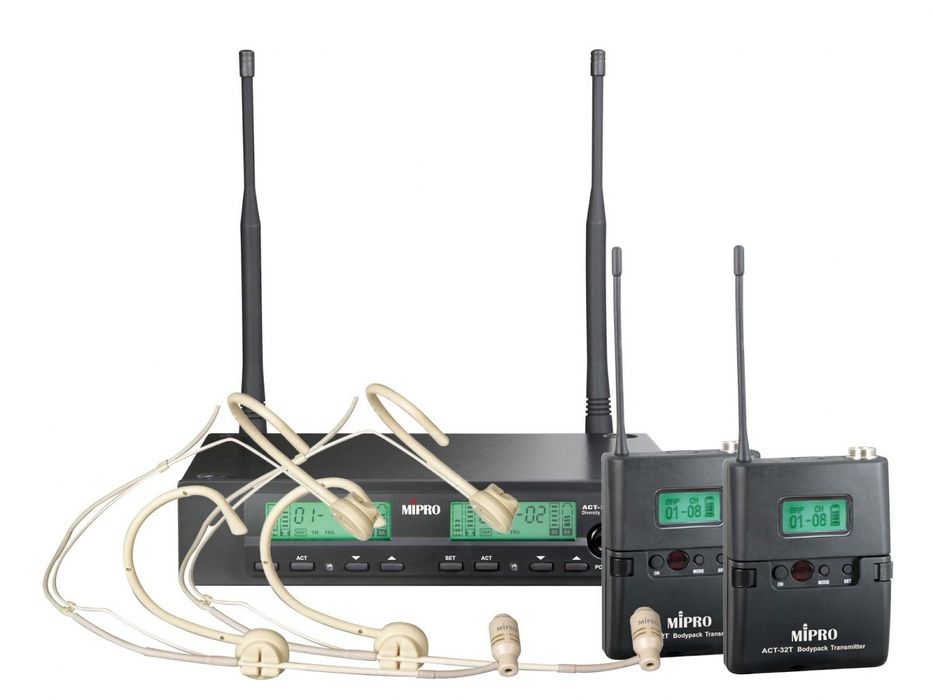 Mikrofon nagłowny dla wokalisty konferansjera mipro zestaw / shure